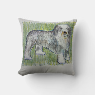 Almohada de perro de pastor inglés antiguo