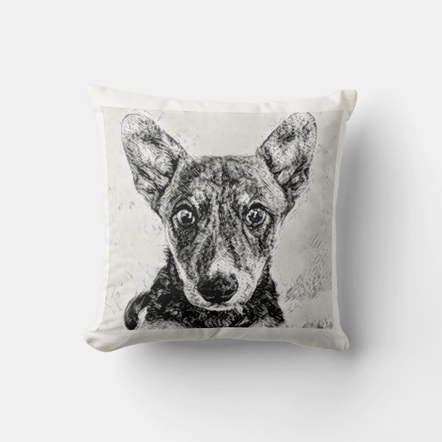Almohada de perro lindo (Anverso)