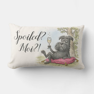 Almohada de perro negro Schnauzer mimado