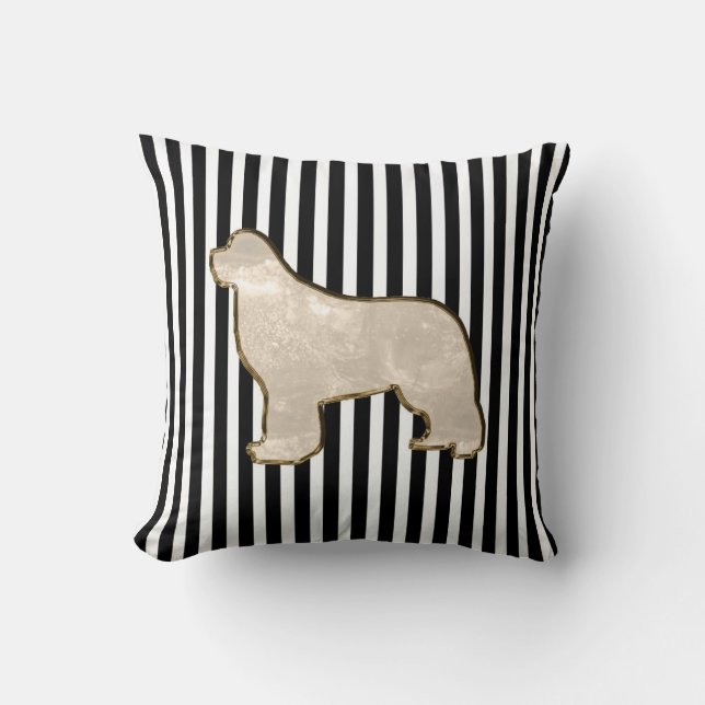 Almohada de perro Newfoundland de varios lados dor (Anverso)