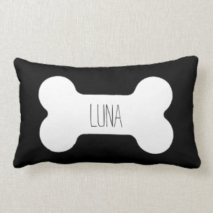 Almohada de perro personalizada, almohada de hueso
