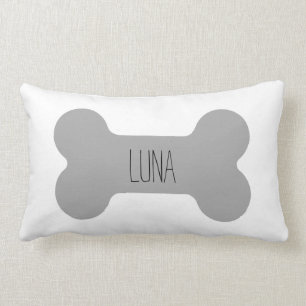Almohada de perro personalizada, almohada de hueso