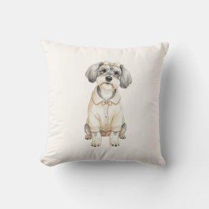 Almohada de perro schnauzer lindo de orejas largas