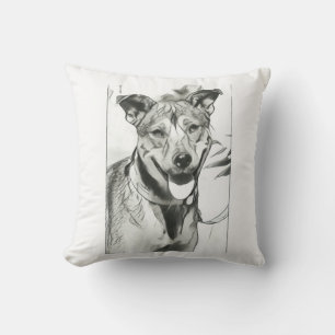 Almohada de perro sonriente
