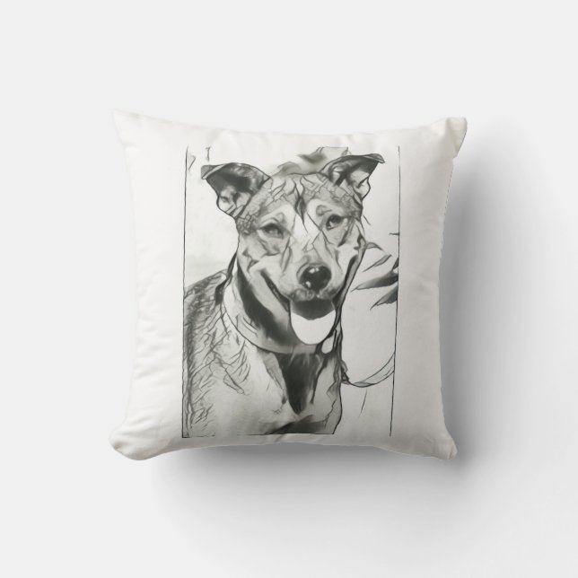 Almohada de perro sonriente (Anverso)