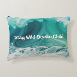 almohada de personalizable "Stay Wild Ocean Child"