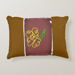 almohada de pintura de flores
