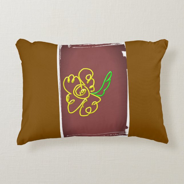 almohada de pintura de flores (Anverso)