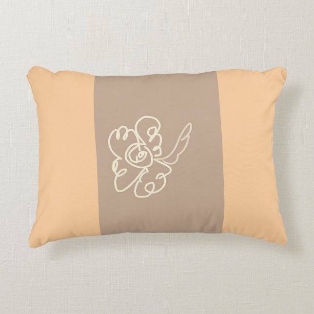 almohada de pintura de flores (Anverso)