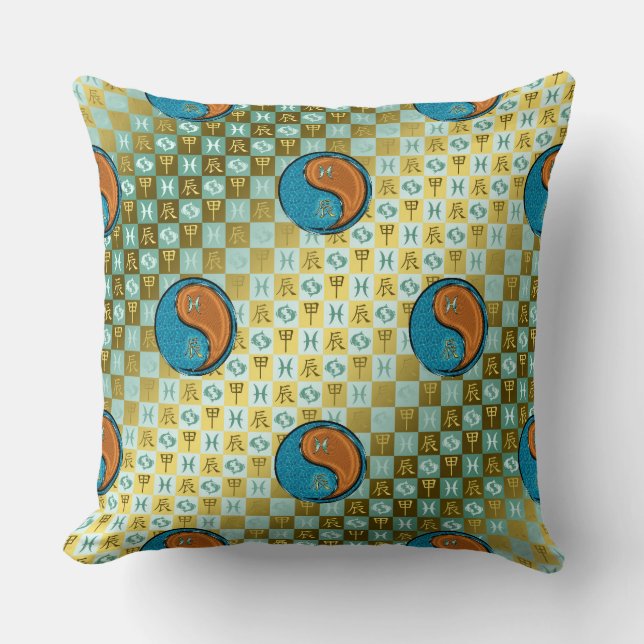 Almohada de PisciS & Dragón de Madera (Anverso)