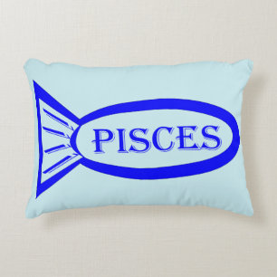 Almohada de Piscis signo de estrellas peces