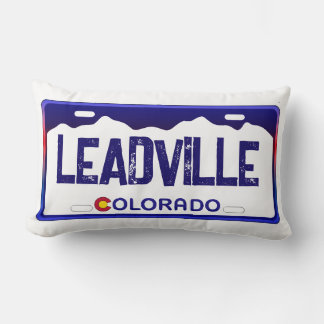 almohada de placa azul de Leadville Colorado