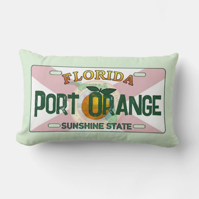 almohada de placa de matrícula de bandera de Puert (Anverso)