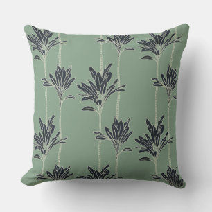 almohada de plantas de hoja de ti de estampado haw