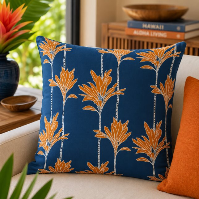 almohada de plantas de hoja de ti de estampado haw (Subido por el creador)