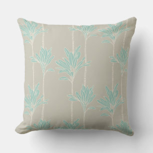 almohada de plantas de hoja de ti de estampado haw