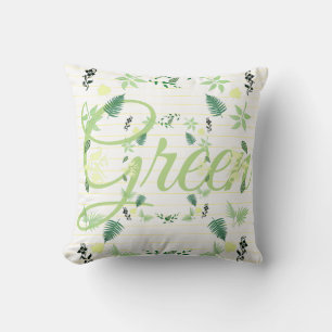 Almohada de plantas de hojas verdes de la naturale