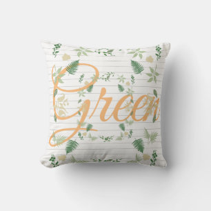 Almohada de plantas de hojas verdes de la naturale