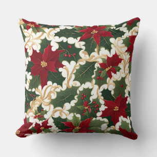 almohada de plantas de navidad en abundancia