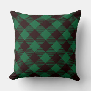 Almohada de plástico verde/ negro con placa de vid