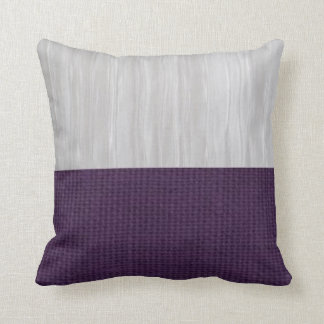 Almohada de plata y púrpura de la arpillera