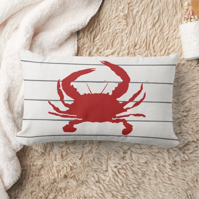 Almohada de playa con pintura de cangrejo rojo en  (Manta)