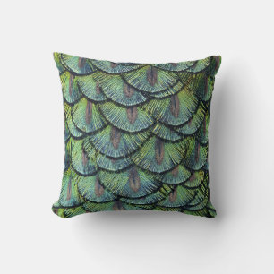 Almohada de plumas de pavo real