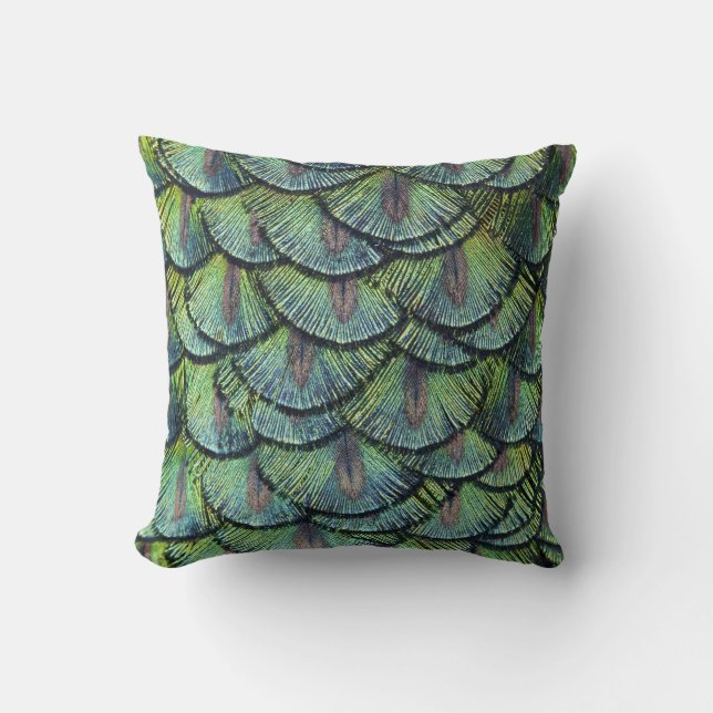 Almohada de plumas de pavo real (Anverso)
