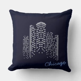Almohada de poliéster del horizonte de Chicago