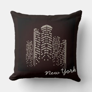 Almohada de poliéster del horizonte de Nueva York