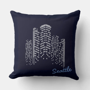 Almohada de poliéster del horizonte de Seattle