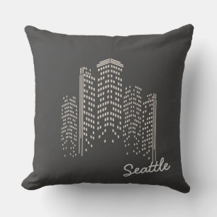 Almohada de poliéster del horizonte de Seattle