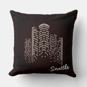 Almohada de poliéster del horizonte de Seattle