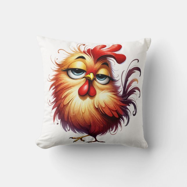 Almohada de Pollo Quirky Fluffy - Decoración capri (Anverso)