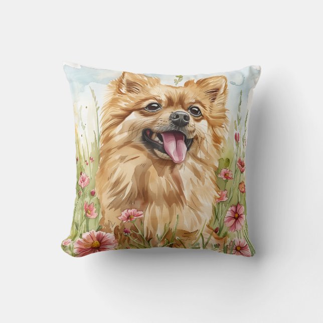 Almohada de Pomerania – Acuarela (Anverso)