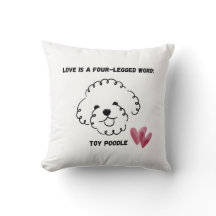 almohada de Poodle de juguete linda