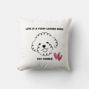almohada de Poodle de juguete linda