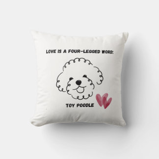 almohada de Poodle de juguete linda