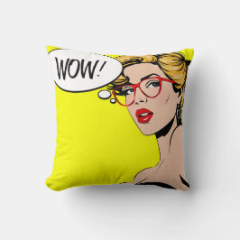 Almohada de Pop Art WOW