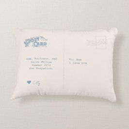 Almohada de postal de la cosecha de fotos familiar