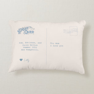 Almohada de postal de la cosecha de fotos familiar