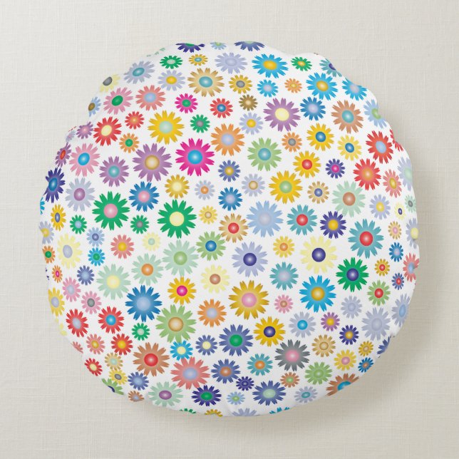 Almohada de puf con motivos florales (Anverso)