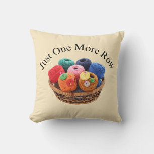 Almohada de punto Solo una fila más - Cesta de hil