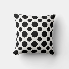 almohada de punto suave | Blanco y negro