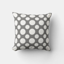 Almohada de puntos lindos | Gris y Blanco