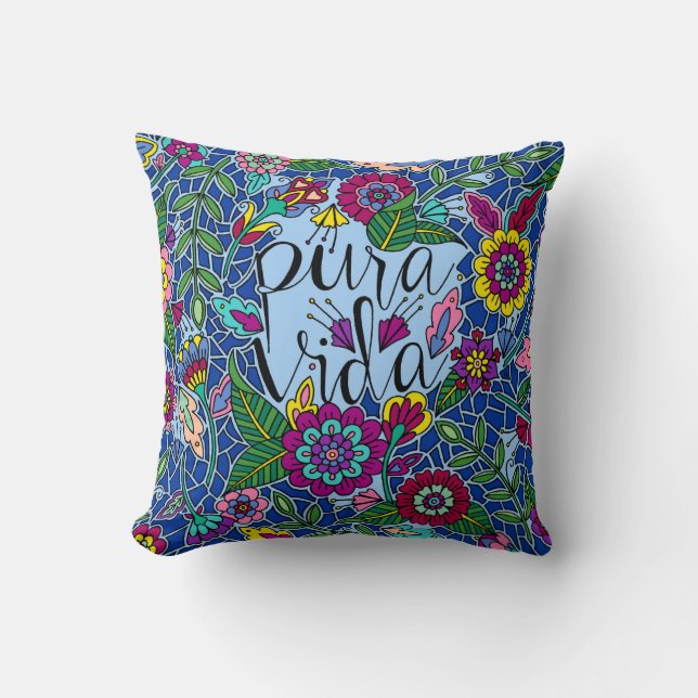 Almohada de Pura Vida (Anverso)