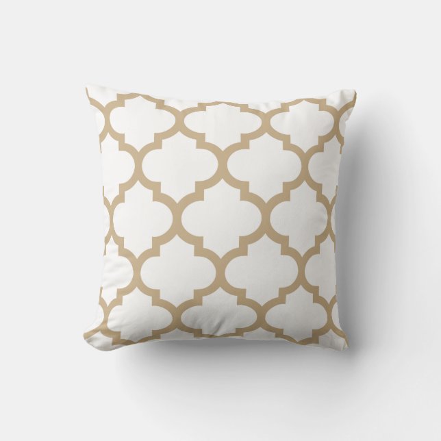 Almohada de Quatrefoil - arena Brown (Anverso)