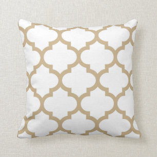 Almohada de Quatrefoil - arena Brown