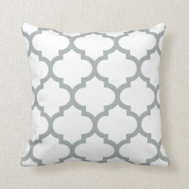 Almohada de Quatrefoil - gris de Paloma