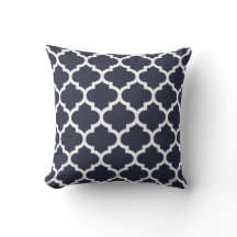 Almohada de Quatrefoil - modelo de los azules